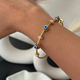 Evil Eye Cuff with Magnetic Closure