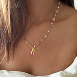 Coral Dream Initial Necklace