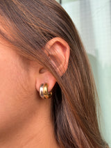 Dual Tone Small Bold Hoops