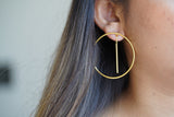 Bar Hoop Earrings