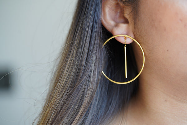 Bar Hoop Earrings