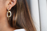 Studded Link Chain Earrings