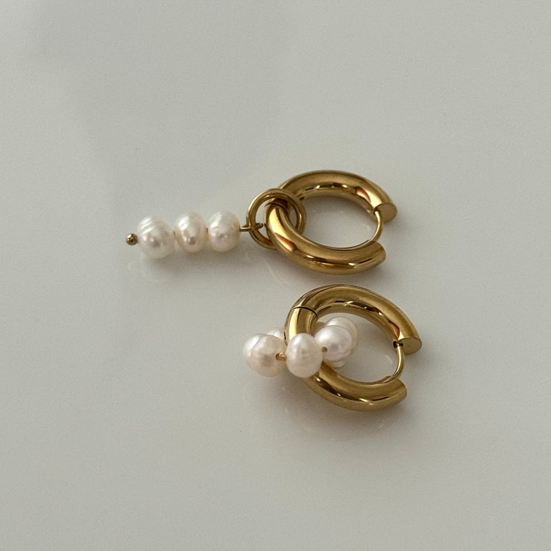 Mismatched Pearl Earrings