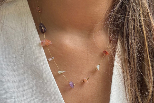 Pastel Stones Layering Chain