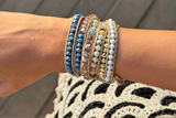 Blue Dunes Beaded Wrap Bracelet (Due to high demand, this product will ship in a week)