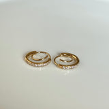 Studded Double Layered Hoops (illusion of double piercing)