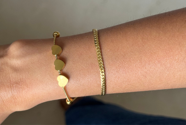 Dainty hearts Stackable Layered Bracelet