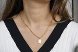 Pearl White Stone Statement Neclace