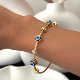 Evil Eye Cuff with Magnetic Closure