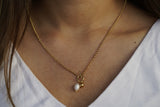 Dainty Knot Pearl Necklace