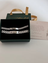 Personalised Name Link Chain Bracelet - Couple Set with gift box and note