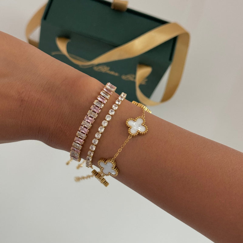 Frosted Sparkle Bracelet Stack - Set of 3