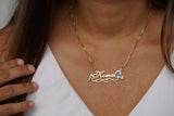 Personalised Infinity Butterfly Name Necklace