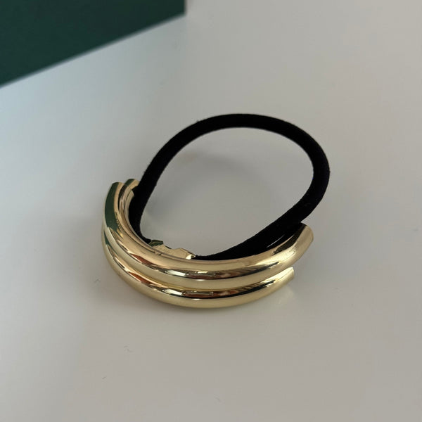 Gold Glossy Double Hair Cuff