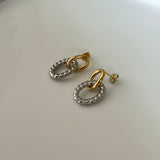 Two Tone Rope Earrings