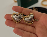 Vintage Heart Studs