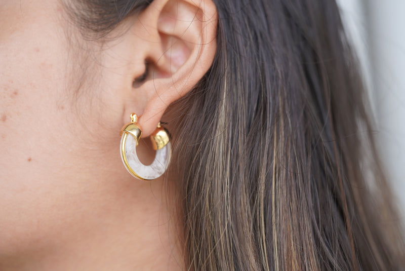 Icy Swirl Hoops