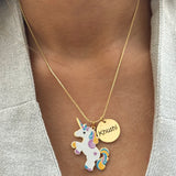 Kids Unicorn Name Necklace