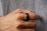 Black Carbon Fiber Ring