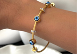 Evil Eye Cuff with Magnetic Closure