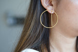 Bar Hoop Earrings