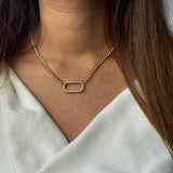 Studded Link Gold Chain Choker