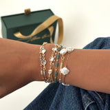 Shell Charm Wrap bracelet