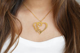 Personalized Double name heart necklace