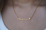 Cursive Name Necklace with Stud