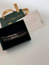 Personalised Name Link Chain Bracelet - Couple Set with gift box and note