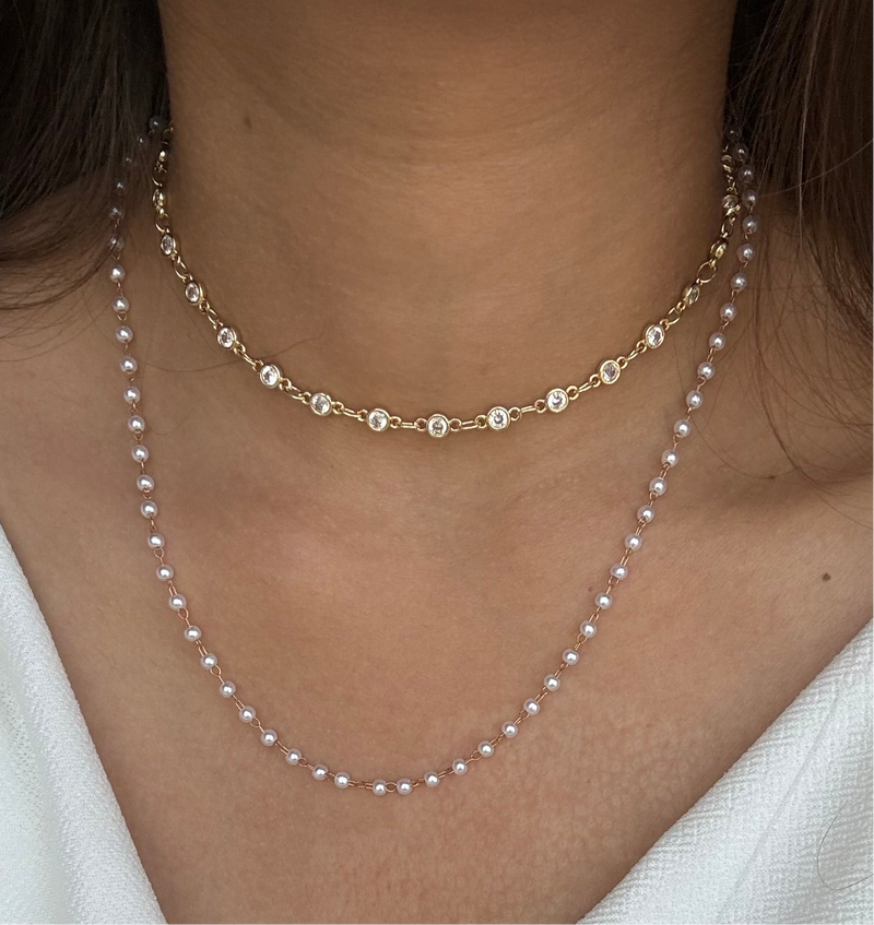 Dainty Pearl Layering Chain