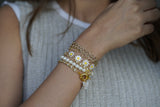 Sunshine Pearl Wrap Bracelet