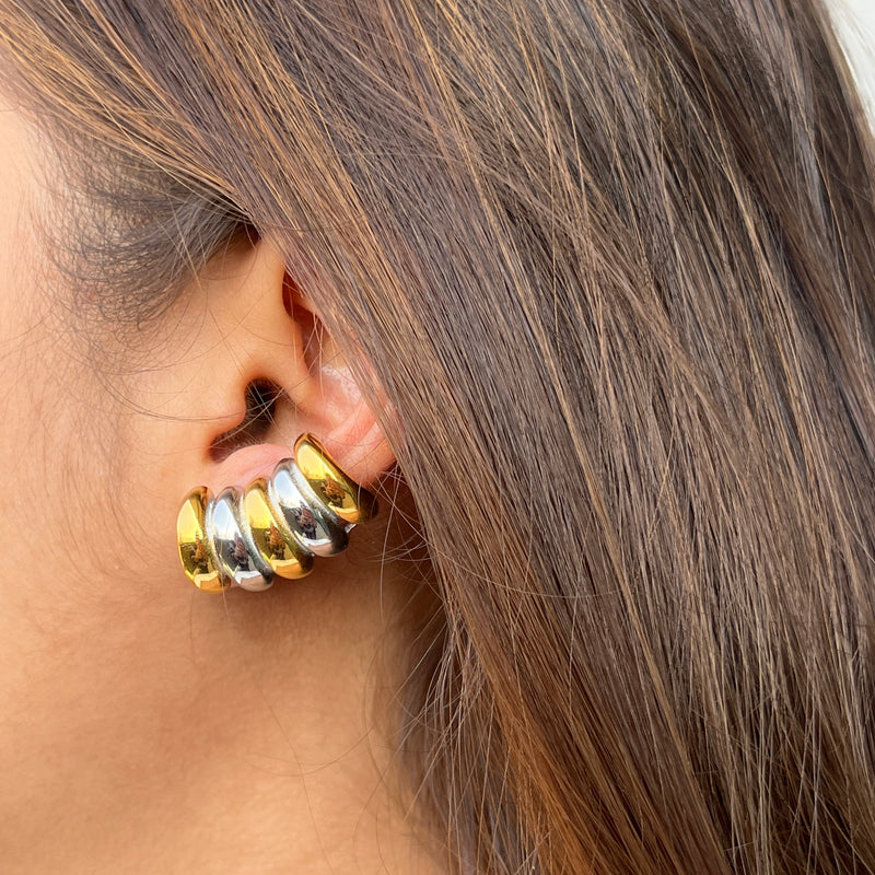 Two Toned Climber Earrings