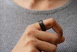 Black Carbon Fiber Ring