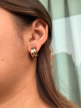 Dual Tone Small Bold Hoops