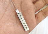 Personalized 2D memory Bar necklace