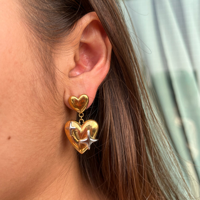 Heart & Stars Earrings