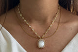 Mother of Pearl Statement Necklace