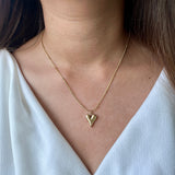 Gold Dipped Heart Necklace