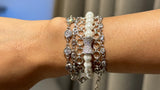 Oceanic Silver Pearl Wrap Bracelet