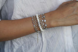 Oceanic Silver Pearl Wrap Bracelet