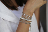 Oceanic Silver Pearl Wrap Bracelet