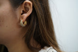 Dusty Enamel Hoops