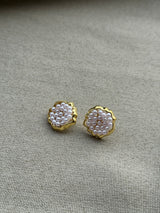 Circular Pearl Studs