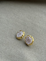 Circular Pearl Studs