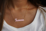 Enamel Name Necklace