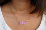 Enamel Name Necklace