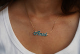 Enamel Name Necklace