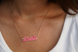 Enamel Name Necklace