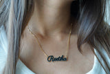 Enamel Name Necklace